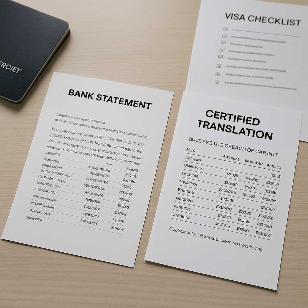 featured bank statement translation for visa