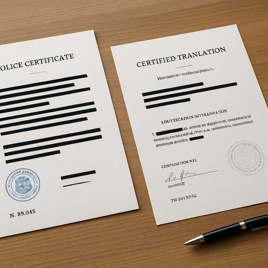 featured police certificate translation checklist
