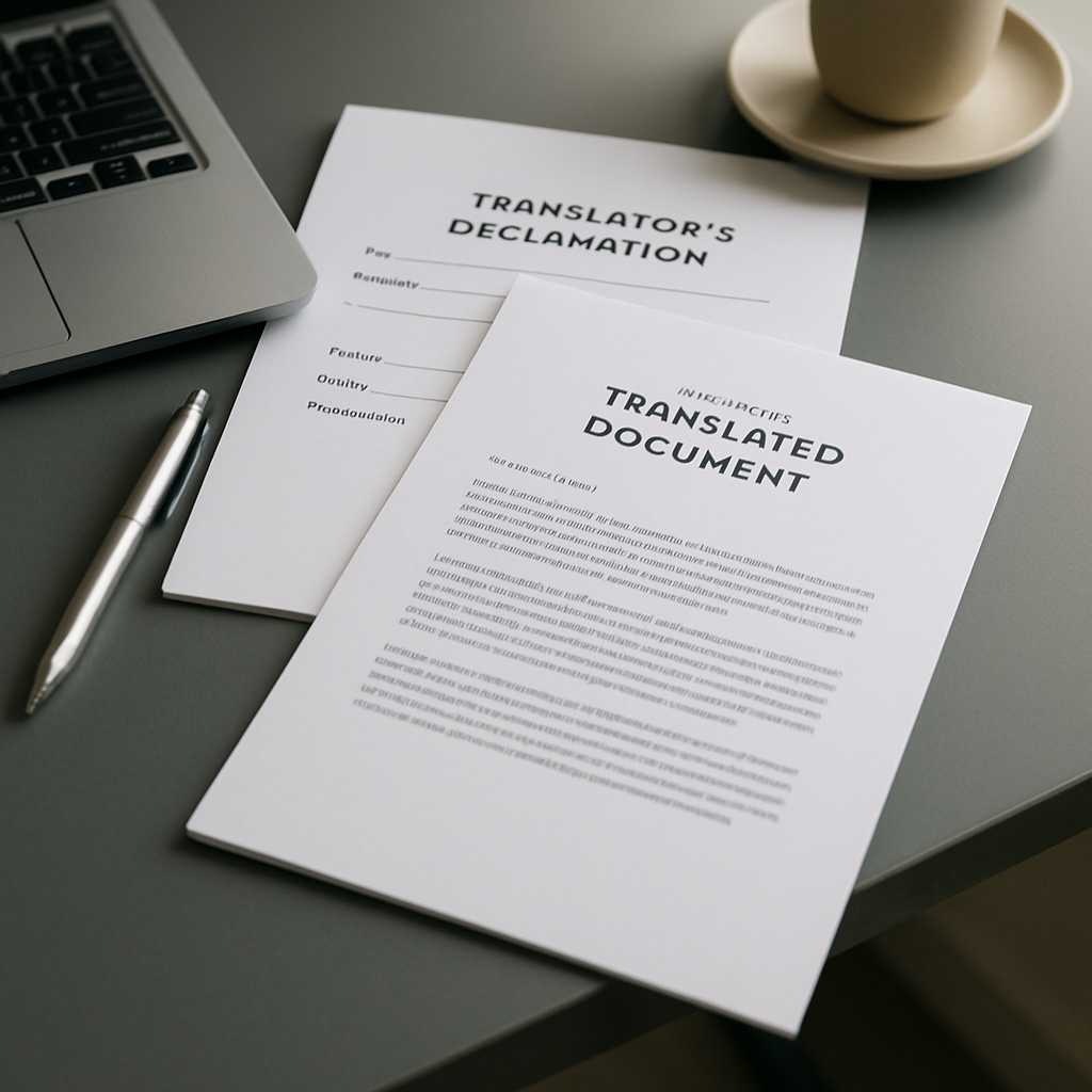 featured translator declaration example uk