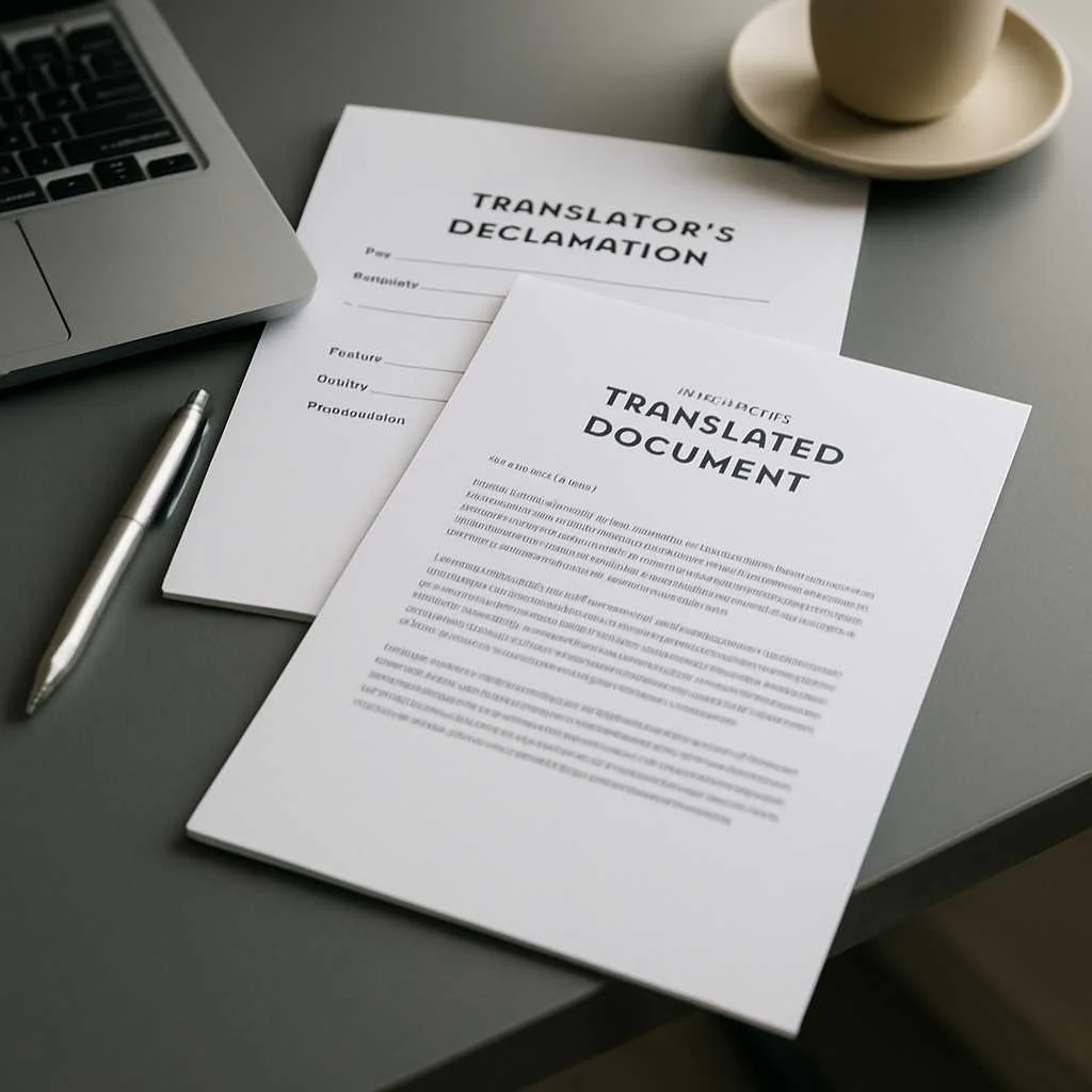 featured translator declaration example uk